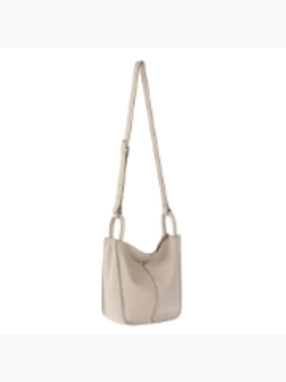 Leather Crossbody Bag - Adjustable Strap, Zip Pockets